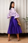 Shop_Shiori_Purple Chanderi Plain Flared Skirt _at_Aza_Fashions