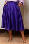 Shop_Shiori_Purple Chanderi Plain Flared Skirt _Online_at_Aza_Fashions