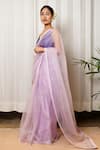 Buy_Shiori_Purple Silk Organza Printed Floral Motifs Saree _Online_at_Aza_Fashions