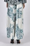 Buy_Alpona Designs By Soham Acharya_White Rayon Cotton Ocean Print Culottes _Online_at_Aza_Fashions