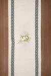 Shop_MJ Label_Beige Cotton Embroidery Greek Table Runner _at_Aza_Fashions