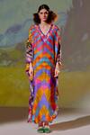 Buy_Rajdeep Ranawat_Multi Color Kainat Silk Printed Kaftan_Online_at_Aza_Fashions