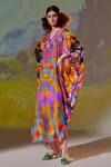 Shop_Rajdeep Ranawat_Multi Color Kainat Silk Printed Kaftan_Online_at_Aza_Fashions
