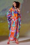 Buy_Rajdeep Ranawat_Multi Color Kainat Silk Printed Kaftan_Online_at_Aza_Fashions