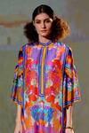 Shop_Rajdeep Ranawat_Multi Color Chetna Silk Flared Tunic_Online_at_Aza_Fashions