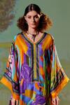 Rajdeep Ranawat_Multi Color Olivia Silk Kaftan Tunic_at_Aza_Fashions