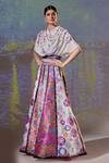 Buy_Rajdeep Ranawat_White Dupion Leela Printed Skirt And Crop Top Set_Online_at_Aza_Fashions