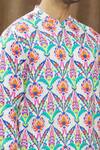 Siddhartha Bansal_Multi Color Cotton Satin Floral Print Shirt_at_Aza_Fashions