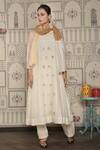 Buy_Falguni.Foram_White Kurta , Scarf And Pant Organic Cotton, Set _at_Aza_Fashions