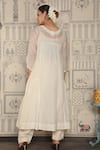 Shop_Falguni.Foram_White Kurta , Scarf And Pant Organic Cotton, Set _at_Aza_Fashions