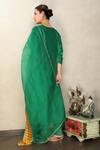 Shop_Falguni.Foram_Green Anarkali And Pant Viscose & Dupatta Organza Placement Embroidered Set _at_Aza_Fashions