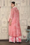 Shop_Falguni.Foram_Pink Kurta Silk, Pant Digital Print Mal And Scarf Silk, Set _at_Aza_Fashions