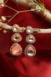 Shop_Hairatt_White Kundan Embellished Necklace Set_Online_at_Aza_Fashions