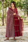 Buy Missprint Maroon Cotton, Chiffon Gota Work Round Embroidered Tiered Anarkali With Dupatta at Aza Fashions Buy_Missprint_Maroon Cotton, Chiffon Gota Work Round Embroidered Tiered Anarkali With Dupatta _at_Aza_Fashions