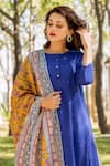 Shop_Missprint_Blue Organza, Chanderi, Modal Sequin Work Round Layered Kurta Set _Online_at_Aza_Fashions