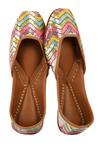 Buy_Jutti Express_Multi Color Embroidered Multicolored Sequin Juttis _at_Aza_Fashions