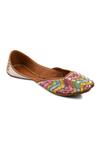 Buy_Jutti Express_Multi Color Embroidered Multicolored Sequin Juttis _Online_at_Aza_Fashions