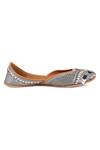 Buy_Jutti Express_Gray Embroidered Grey Juttis _Online_at_Aza_Fashions