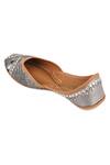 Shop_Jutti Express_Gray Embroidered Grey Juttis _Online_at_Aza_Fashions
