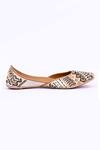 Jutti Express_Beige Embroidered Designer Juttis_Online_at_Aza_Fashions
