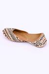 Buy_Jutti Express_Beige Embroidered Designer Juttis_Online_at_Aza_Fashions