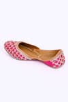 Jutti Express_Pink Embroidered Rubayat Juttis _Online_at_Aza_Fashions