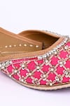 Shop_Jutti Express_Pink Embroidered Rubayat Juttis _Online_at_Aza_Fashions