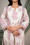 Priya Chaudhary_Pink Cotton Block Print Kurta_Online_at_Aza_Fashions
