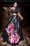 Buy_The Royaleum_Black Sequin Embroidered Lehenga Set_at_Aza_Fashions
