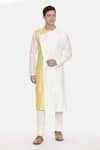 Buy_Mayank Modi - Men_White Silk Cotton Embroidered Floral Kurta Set  _Online_at_Aza_Fashions