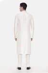 Shop_Mayank Modi - Men_White Silk Cotton Slub Embroidered Floral Full Sleeve Kurta Set_at_Aza_Fashions