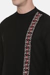 Buy_Mayank Modi - Men_Black Silk Cotton Embroidered Floral Kurta Set _Online_at_Aza_Fashions
