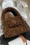 Buy_September Hues_Gold Iris Crystal Mini Bag With Sling_at_Aza_Fashions