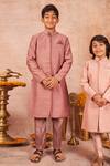Buy_All Boy Couture_Purple Muslin, Cotton, Silk Sequins, Zari Embroidered Achkan Kurta Set _at_Aza_Fashions