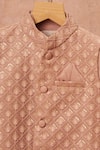 Shop_All Boy Couture_Pink Maheshwari, Cotton, Silk Sequins, Embroidery Bundi Dhoti Pant Set _Online_at_Aza_Fashions