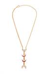 Shop_Joules by Radhika_Gold Plated Rubies Hydro Ruby Chain Necklace_at_Aza_Fashions