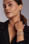 Buy Joules By Radhika Brown Pearls Hydro Monazite Polki Bracelet at Aza Fashions Buy_Joules By Radhika_Brown Pearls Hydro Monazite Polki Bracelet_at_Aza_Fashions