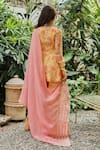 Shop_Roze_Yellow Organza Printed Floral Round Zuri Sharara Set _at_Aza_Fashions