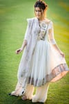 Buy Aaryaa By Kashveen Kohli White Anarkali Chanderi , Dupatta Pepper And Pallazos Georgette Set at Aza Fashions Buy_Aaryaa By Kashveen Kohli_White Anarkali Chanderi , Dupatta Pepper And Pallazos Georgette Set _at_Aza_Fashions