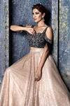 Aaryaa By Kashveen Kohli_Black Sequin Embroidered Lehenga Set _at_Aza_Fashions