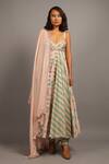 Buy_Sailex_Pink Chanderi Silk Anarkali Set_at_Aza_Fashions