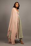 Sailex_Pink Chanderi Silk Anarkali Set_Online_at_Aza_Fashions