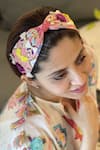 Buy_Payal Singhal Accessories_Pink Embroidered Hairband_at_Aza_Fashions