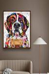 Buy_The Art House_Multi Color Canvas Digital Print Abstract Dog Painting_at_Aza_Fashions