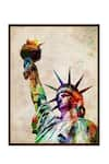 Shop_The Art House_Multi Color Canvas Digital Print Abstract Statue Of Liberty Painting _at_Aza_Fashions