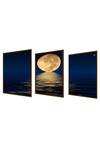 Buy_The Art House_Multi Color Canvas Digital Print Moon Painting Set Of 3 _Online_at_Aza_Fashions