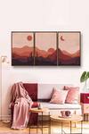 Buy_The Art House_Multi Color Canvas Digital Print Sun And Moon Desert Painting Set Of 3_at_Aza_Fashions