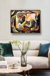 Buy_The Art House_Multi Color Canvas Digital Print Abstract Face Painting_at_Aza_Fashions