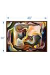 The Art House_Multi Color Canvas Digital Print Abstract Face Painting_Online_at_Aza_Fashions