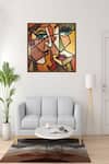 Buy The Art House Multi Color Canvas Digital Print Abstract Face Painting at Aza Fashions Buy_The Art House_Multi Color Canvas Digital Print Abstract Face Painting_at_Aza_Fashions